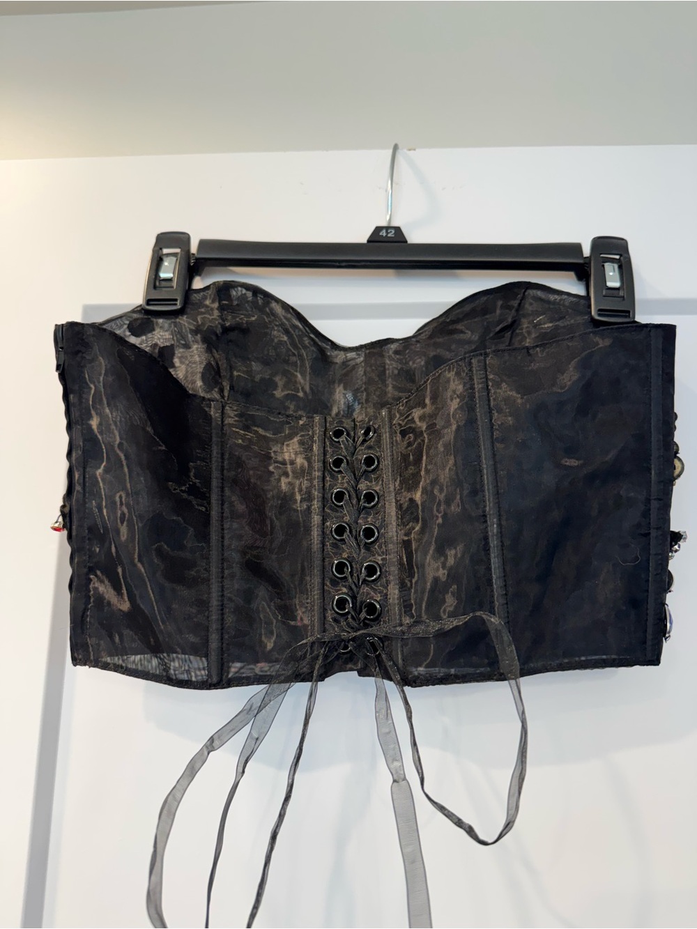 NWOT Sugar Thrillz Corset Crop Top - Picture 5 of 6